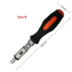 Versatile Adjustable Angle Ratchet Screwdriver Set with Reversible Function and Hex Drive (Type - B)