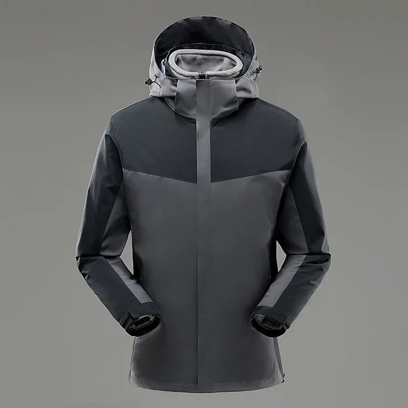 

New Outdoor Assault Suit Three In One Or Two Piece Set For Men And Women, Detachable Windproof And Waterproof Mountaineering Sui