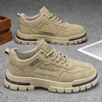 Low-Top Men's Platform Sports Outdoor Traditional Footwear - Lace-Up Stylish Trendy Street Hiking Skate Shoes