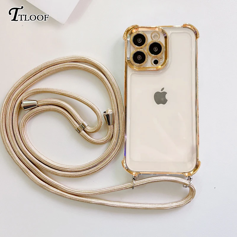 Elegant Crossbody Lanyard Phone Case with Shockproof Protective Cover