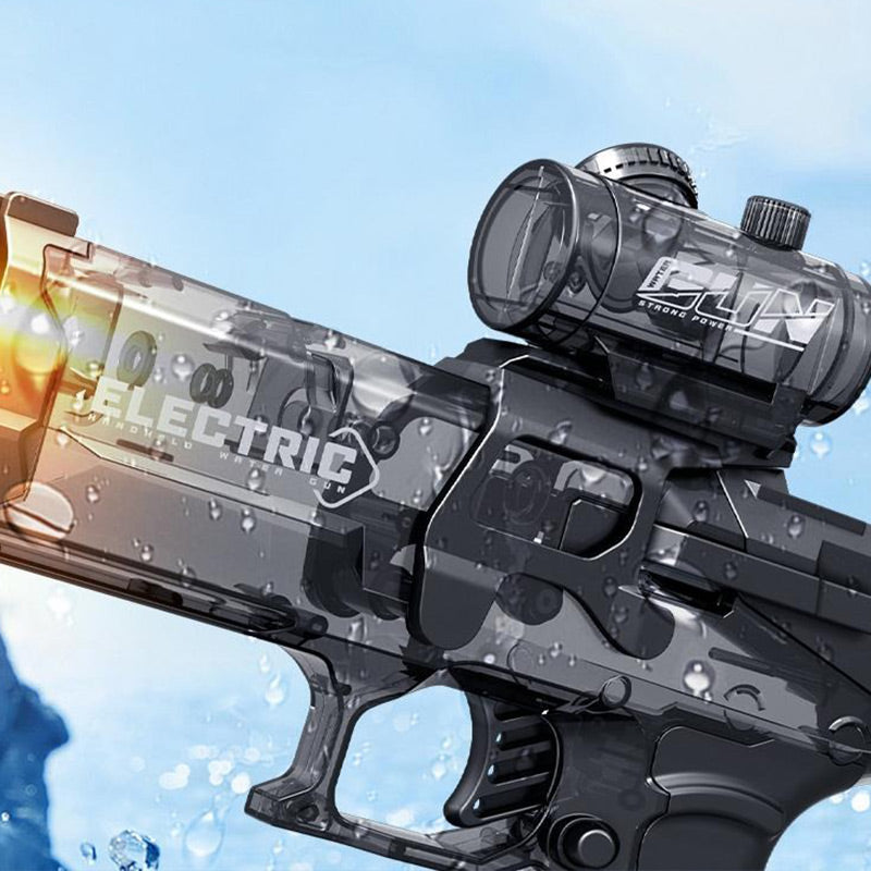  Summer Fully Automatic Electric Water Gun with Light Rechargeable Continuous Firing Party Game Kids Space Splashing Toy Boy Gift 