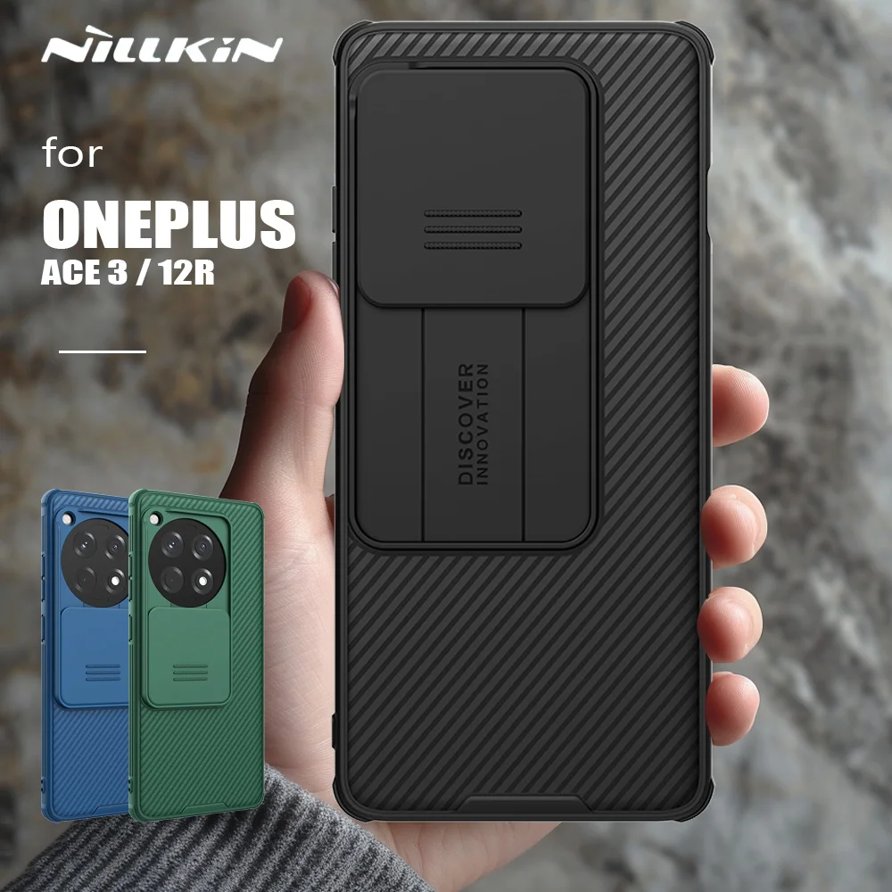 

for Oneplus Ace 3 / 12R Case Nillkin CamShield Case Ultra-Thin Hard PC Slide Camera Case for One Plus Ace 3 / 12R Lens Cover