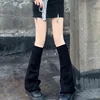 Lolita Knit Socks Women Leg Warmer Stretchy Boots Cover Leg Warmer Knitted Foot Cover Cosplay Women Autumn Winter Heap Heap Sock 4