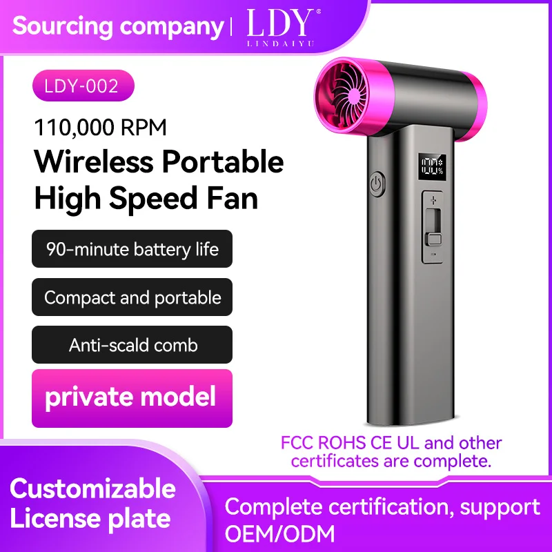 High Speed Wireless Hair Dryer, Brushless Turbo Fan, Outdoor High-Pressure Dust Gun, Violent Fan, High-Speed Fan, Cold Air 2