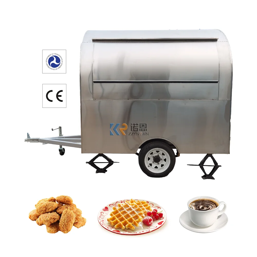 

Прицеп для пищевых продуктов Airstream из нержавеющей стали, полностью оснащенный вафельный чай, пицца, кофейник, жареная курица, мягкая корзина для мороженого