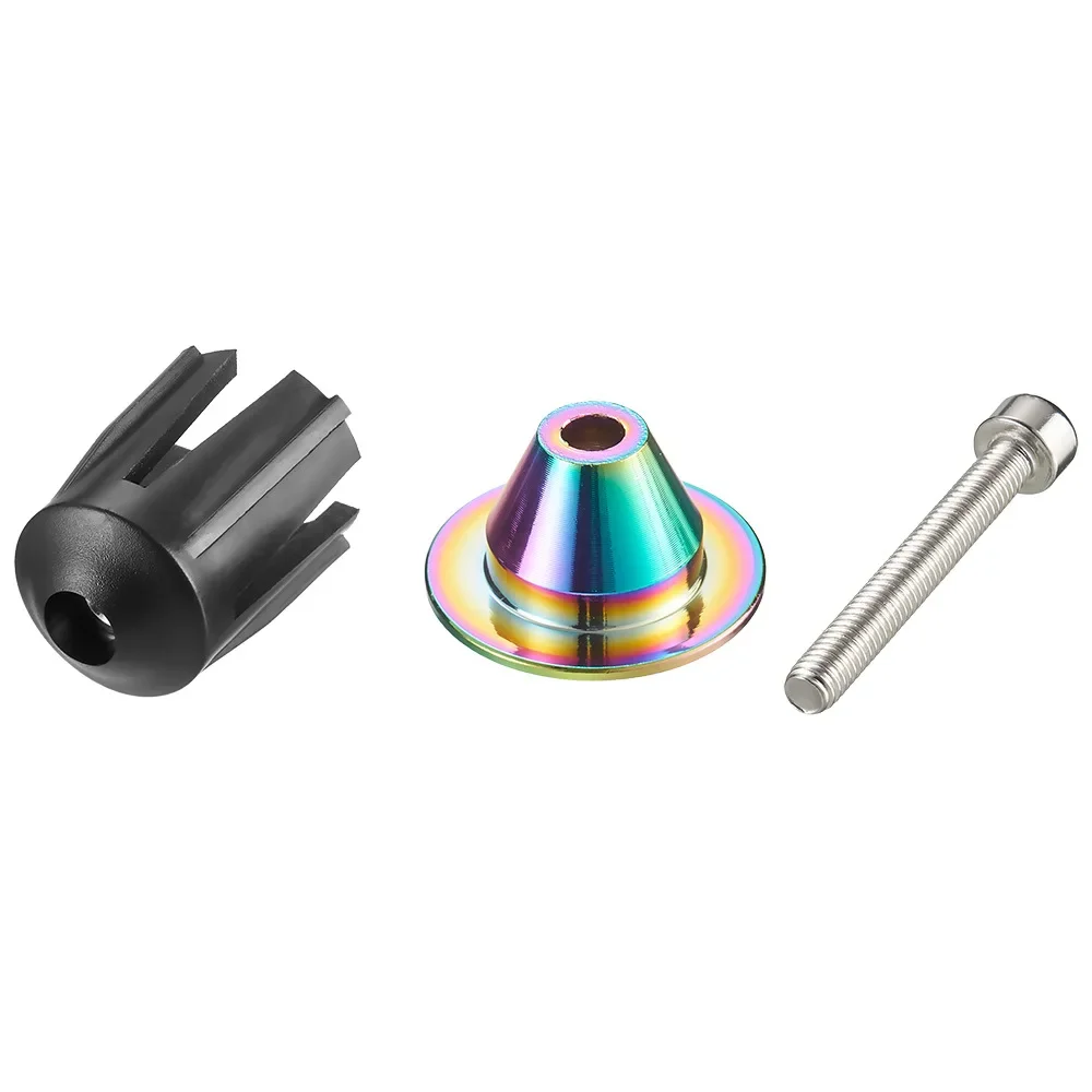 Bike plug laser-electroplated aluminum alloy plug mountain road car bicycle accessories handlebar Aluminium alloy
