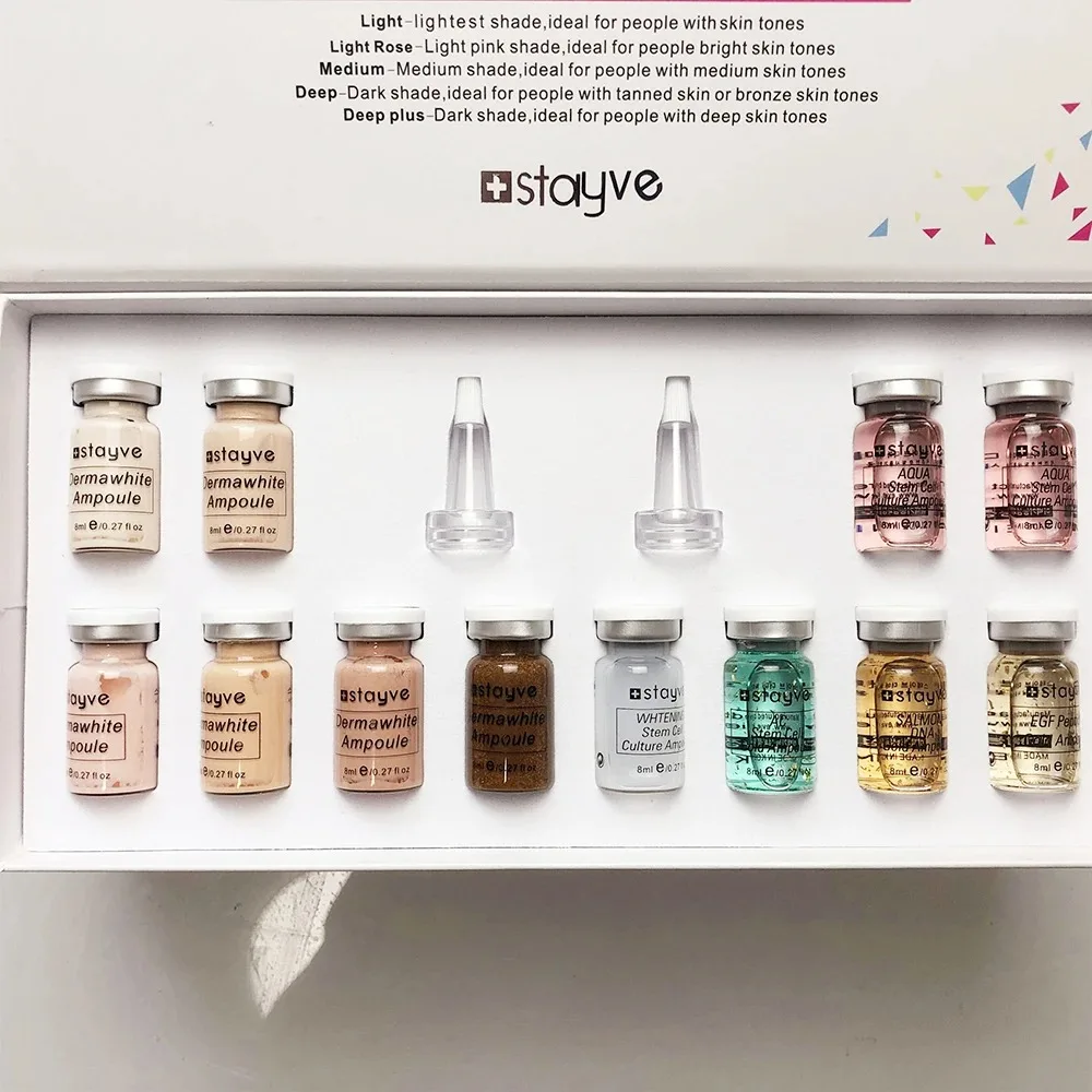 Stayve BB Cream Glow Beginner Starter Kit Nourishing Liquid Foundation Hyaluronic Acid Facial Glow Serum Ampoule Essence Facial 2