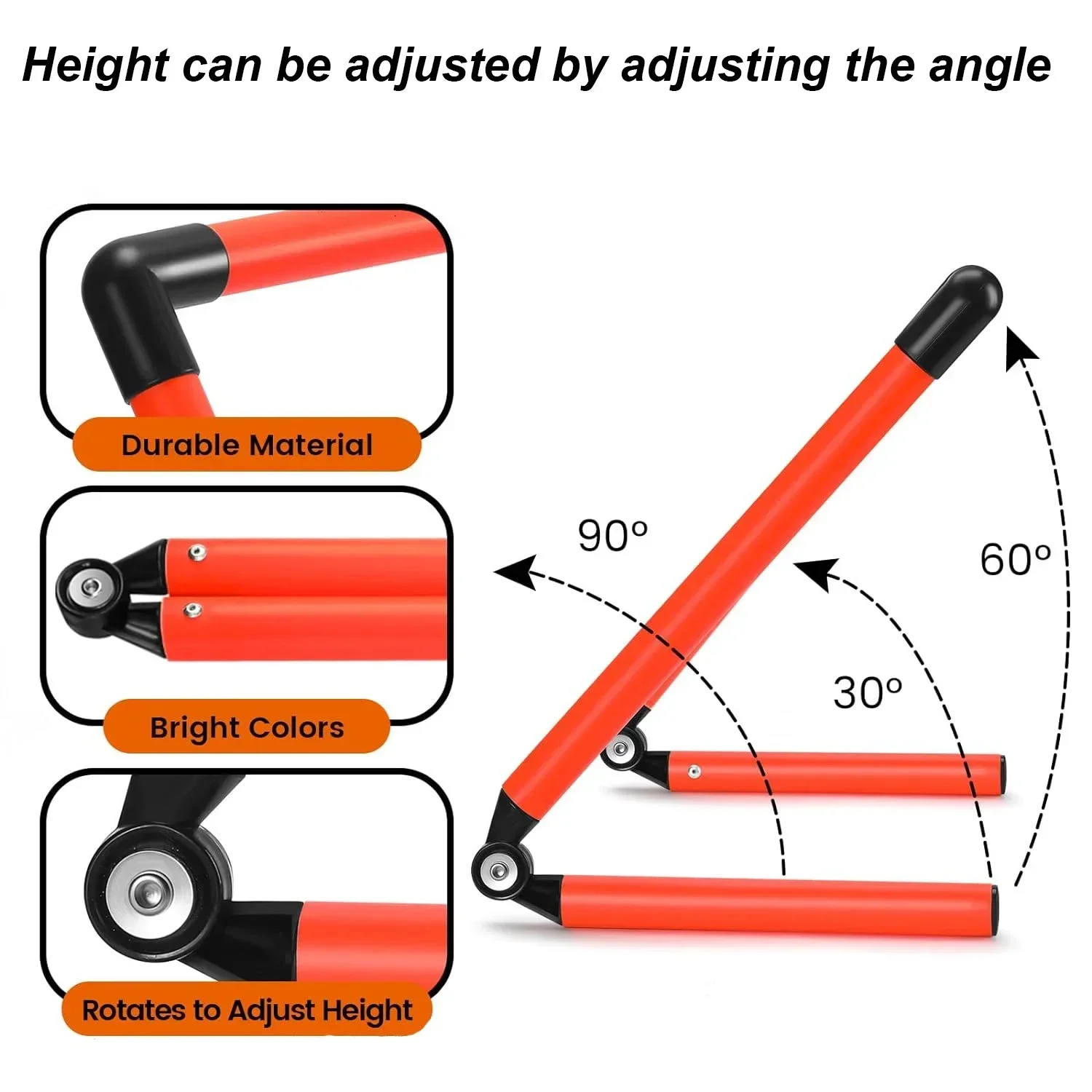 Adjustable Speed Training Hurdles 6" 9" 12" Agility Jumping Speed Fitness Equipment for Athletes Soccer Basketball Track Field