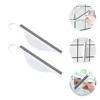 2 Pcs Wiper Bathroom Wiper Glass Squeegee Shower Door Cleaning Silica Gel Plastic Mirror Screen Tool 1
