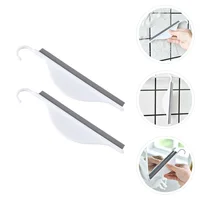 2 Pcs Wiper Bathroom Wiper Glass Squeegee Shower Door Cleaning Silica Gel Plastic Mirror Screen Tool 1