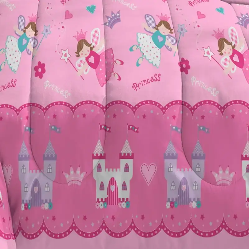 Twin 5 Piece Comforter Set, Polyester, Microfiber, Pink, Purple, White, Multi Twin bedding set kawaii Cotton bed sheet set Twin