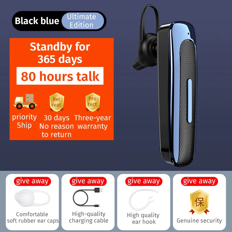 com microfone, Mini Handsfree Earphones, 24Hrs Auscultadores para iPhone, Xiaomi, Novo