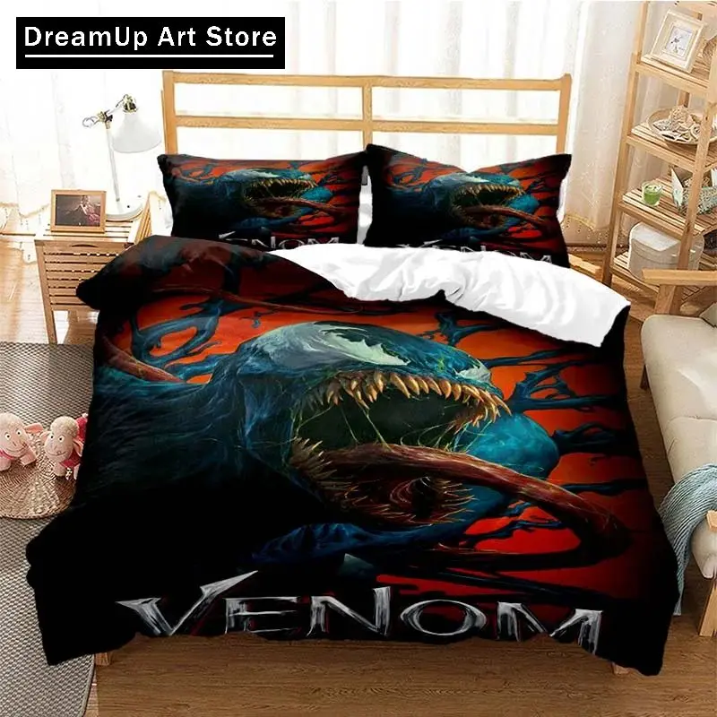 3D Print Fashion Venoms Last Dance Bedding Set Boys Girls Twin Queen King Size Duvet Cover Pillowcase Bed boys Adult Bedroom 5