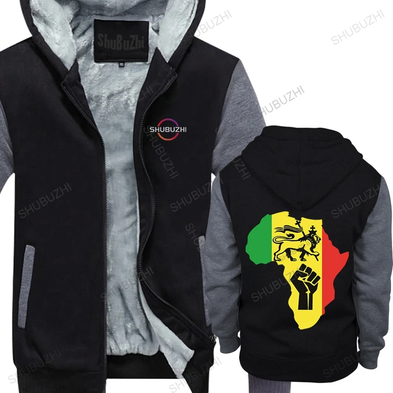 

new brand cotton man fleece hoody winter jacket New Africa Rasta Power Reggae warm coat pullover mans shubuzhi hooded sweatshirt