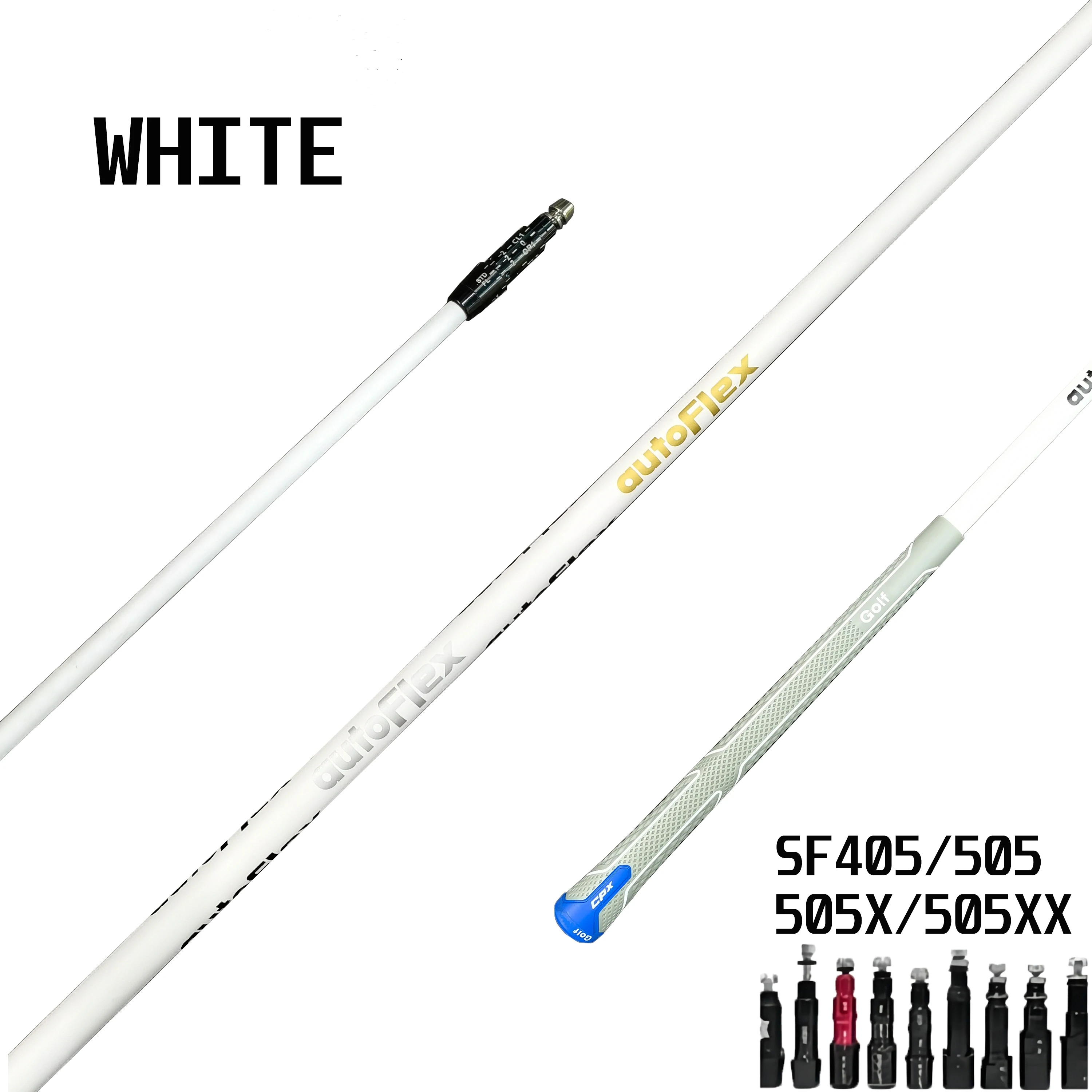 여성 및 남성 골프 드라이버 샤프트, 화이트 SF405/SF505/SF505X/SF505XX 플렉스 흑연 샤프트, 무료 조립 슬리브 및 그립, 클럽 샤프트