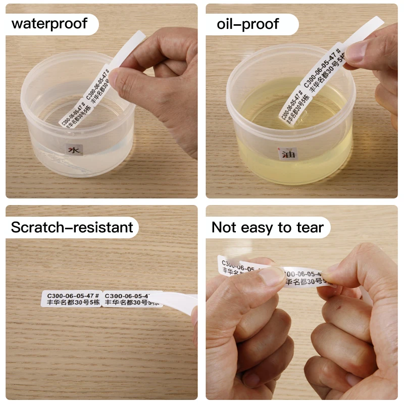 Niimbot Thermal Cable Label Paper Outdoor Waterproof Industrial Fiber Wire Identification Sticker Tape For D11 D110 D101 H1 H1S