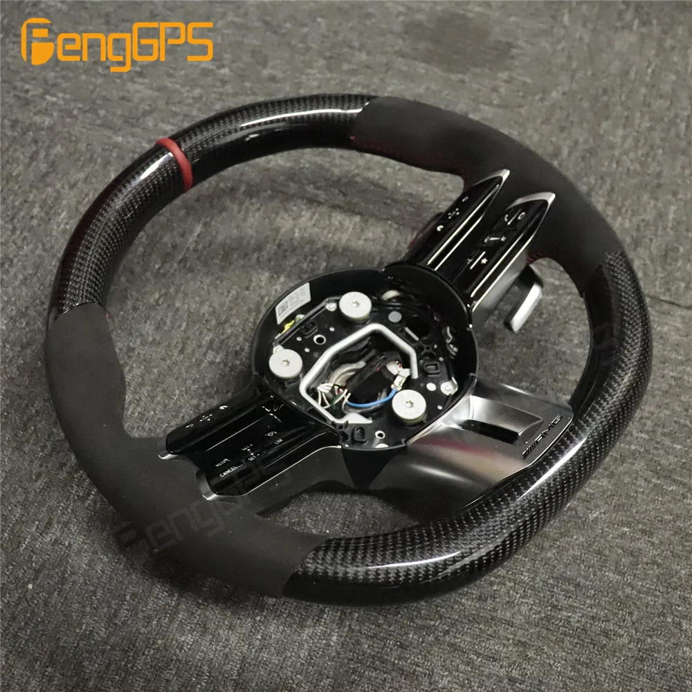 

Car Auto Steering Wheel Carbon Fiber For Mercedes Benz Dragonfly Style Interior Accessories Electronics Multifunctional Retrofit