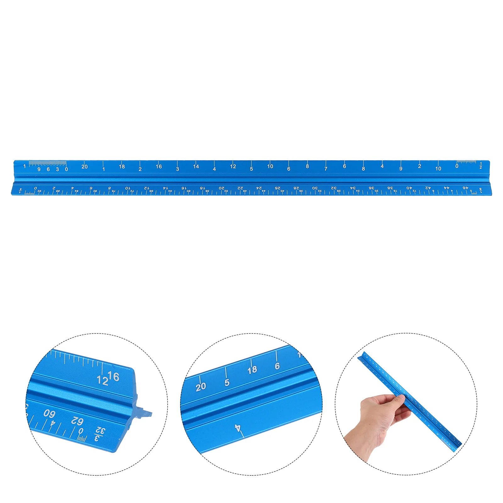 

1Pc Triangular Ruler Scale Ruler Engineering Painting Ruler Tool