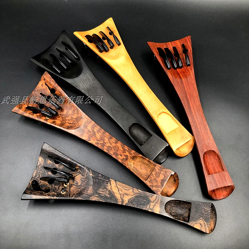 1pcs Hand-made 4/4 Cello Tailpiece Accessories parts fittings ebony/rosewood/Ox horn wood /boxwood tailpiece&Fine tuners cello support parts