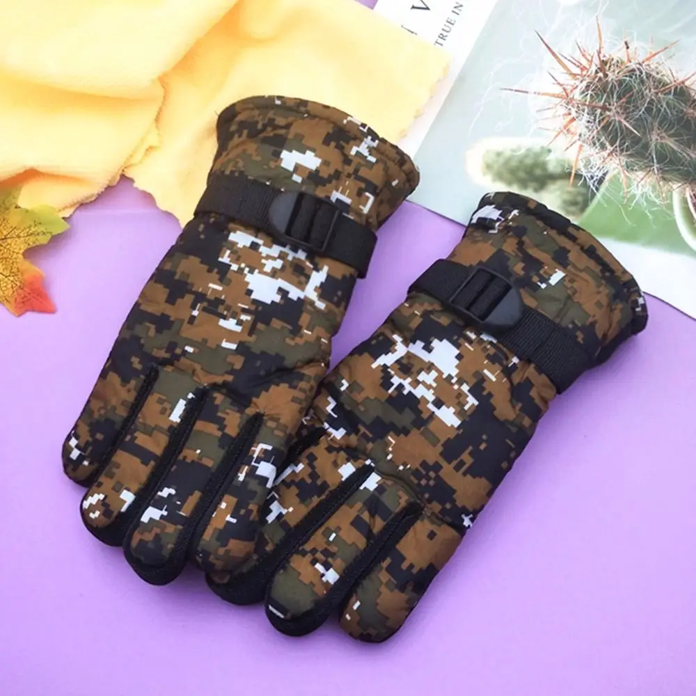 Kids Gloves Winter Fleece Warm Camouflage Gloves Children Fashion Boys And Girls Thick Ski Outdoor Mittens 7-13 Years Old winter gloves ski gloves