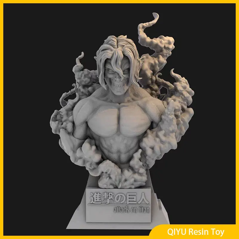 Resin Model 75mm attack on giant Allen bust GK white modelos 3D printing resin figure diorama