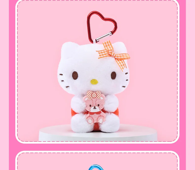 Original Sanrio Hello Kitty Kuromi Melody Pochacco Cinnamoroll Stofftier Anhänger Niedliche Plüschtiere Schlüsselanhänger Schlüsselanhänger Geburtstagsgeschenk – Detail 15