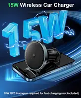 UYUXIO Magnetic Car Mount Phone Holder 15W Fast Charge Air Vent Strong Magnet Wireless Car Charger for iPhone 16 15 14 12 13