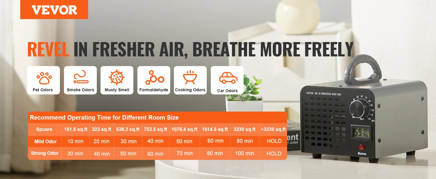 Ozone machine front view
