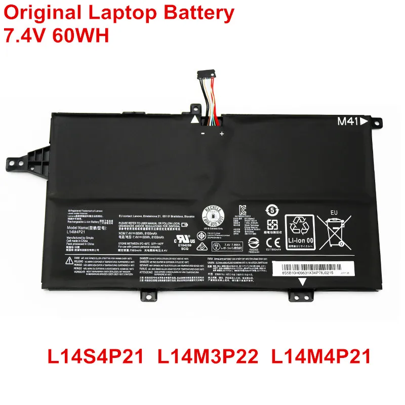74V60WH8100MAHNewL14S4P21L14M3P22L14M4P21LaptopBatteryPack