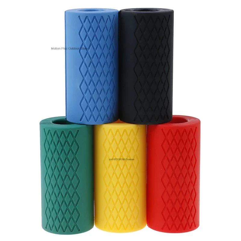 Description Picture 4 of itemSilicone Dumbbell Barbell Grips Handles Anti-Slip Protect Pad Pull Up Weightlifting Support Gym Body Building Workout Silica Gel