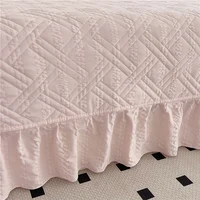 Bonenjoy Bed Cover Plain Bedspread Lace Style Bed Linen 250x250/250x270 Thicken Bedsheets colchas matrimoniales (No Pillowcase) 5