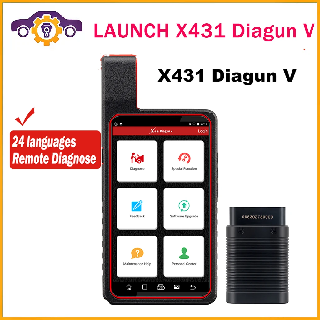 

LAUNCH X431 Diagun V Full System Professional Diagnostic tools OBD OBD2 Wifi BT code reader Scanner 2 years Free online