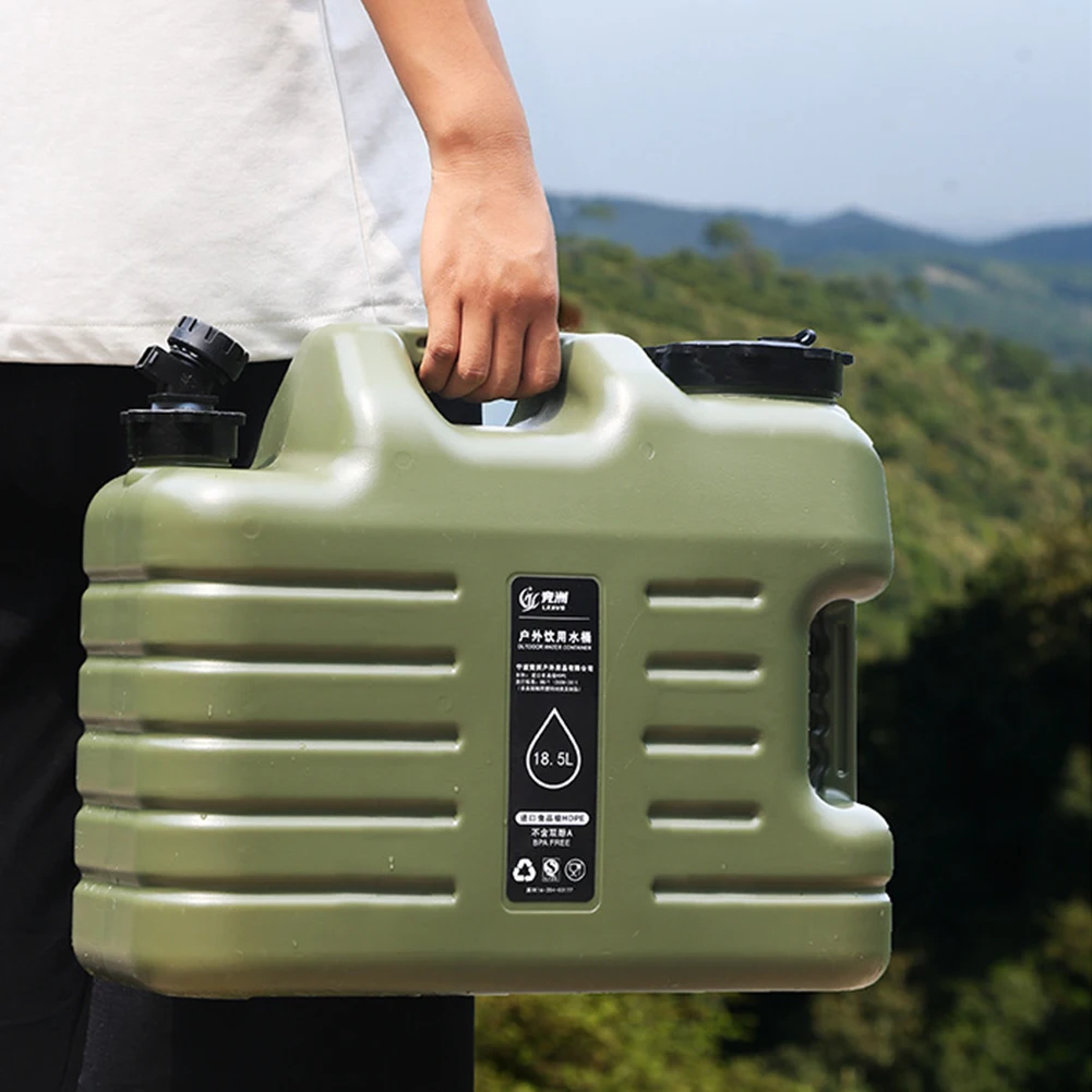 18.5L Water Bucket Large Capacity Portable Camping Bucket Water Storage with Detachable Faucet for Camping Fishing Picnic Hiking 5