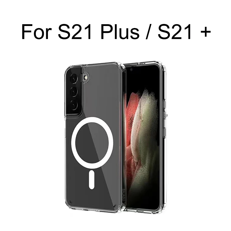 Enhanced Magnetic Clear Acrylic & Silicone Cover for Magsafe-Compatible Devices
