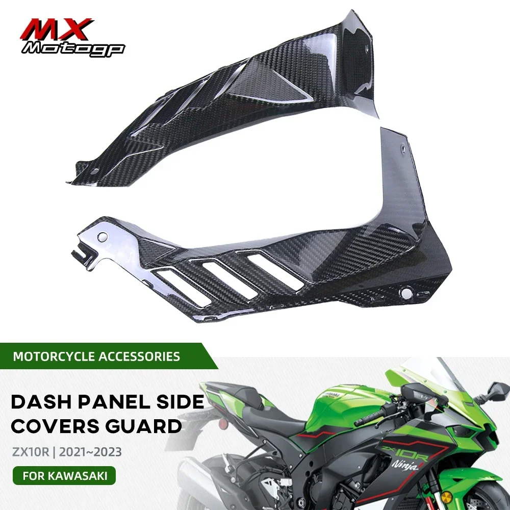 

2023 NEW Carbon Fiber Upper Front Dash Air Intake Cover Cowl Fairing For KAWASAKI NIJIA ZX10R ZX 10R 2021 2022 Motorcycle Parts