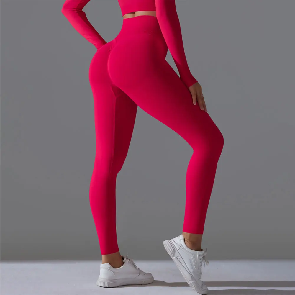 Women Leggings Sport High Waist Yoga Pants Running Elastic Solid Leggings Seamless Gym Push Up Workout Joggings Female Gym Tight