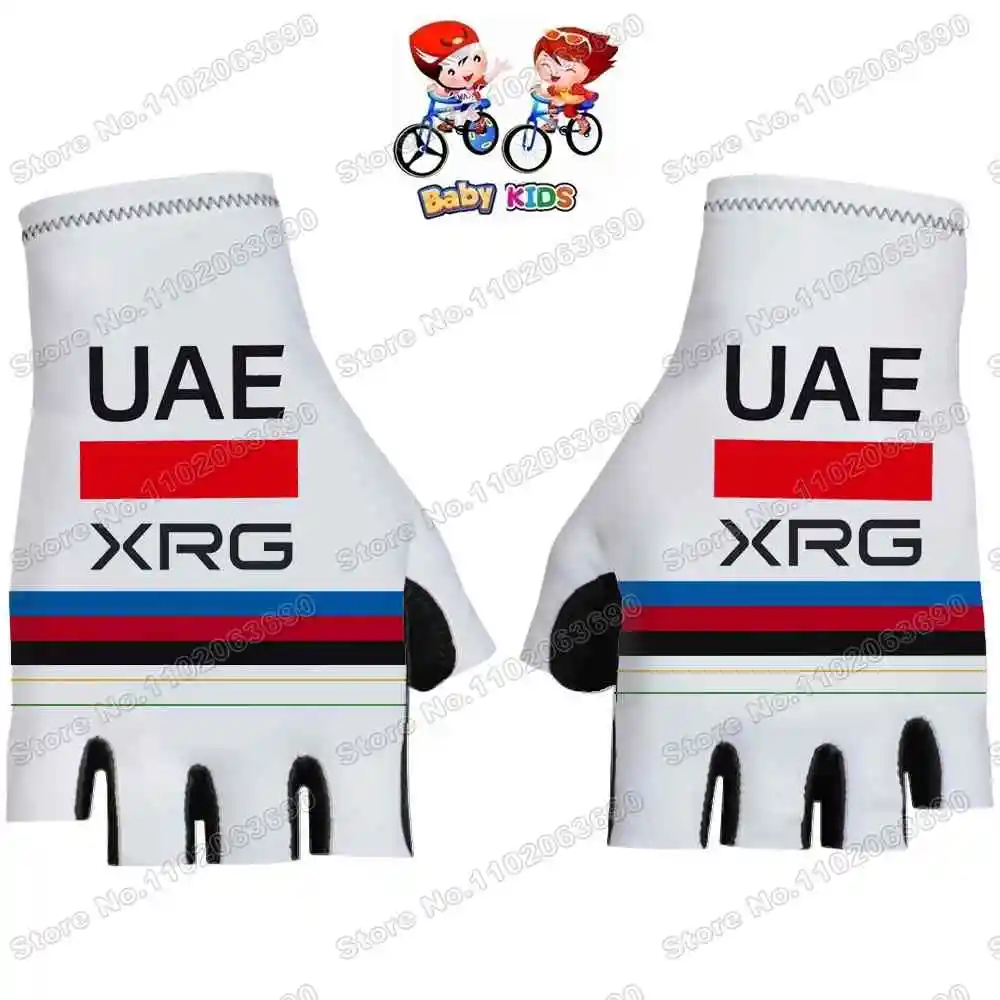 UAE Team Cycling Gloves Tadej Pogačar Mountain Bike Half Finger Glove Cycling Jersey Road Bicycle Non-slip Sports Gloves