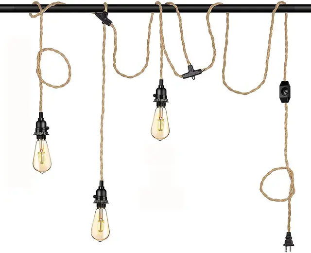  Cable trenzado dorado decorativo, estilo vintage Edison, cable  eléctrico de tela trenzada, 0.817 in : Industrial y Científico