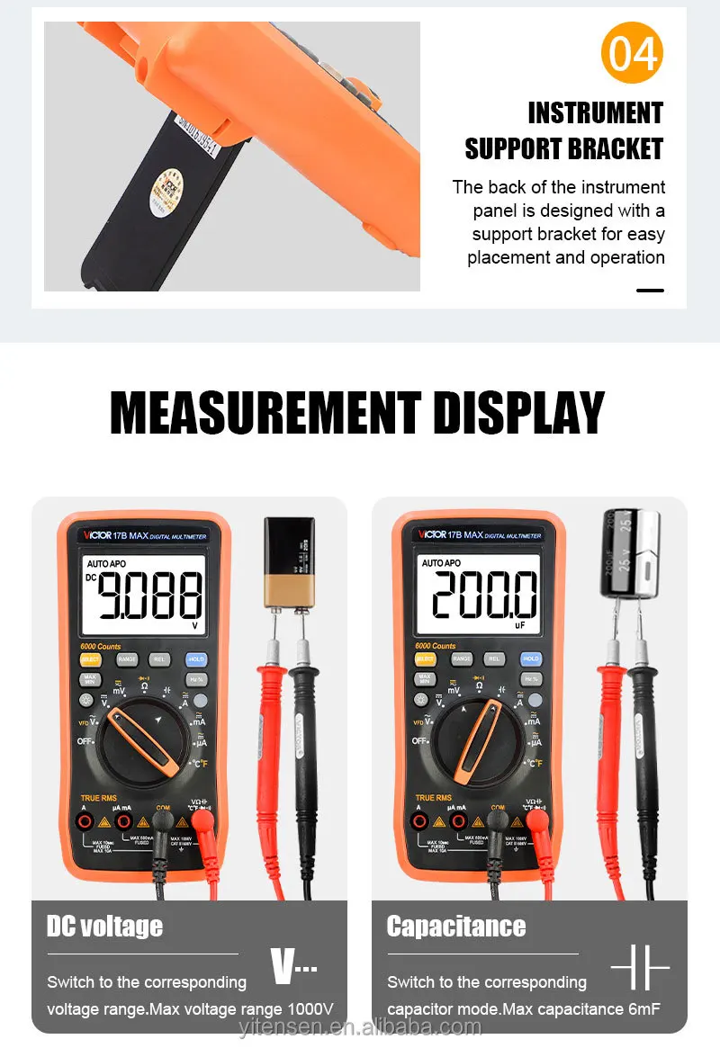 17B MAX HIGH-PRECISION MULTIMETER 6000 Word Display Large Screen High-definition