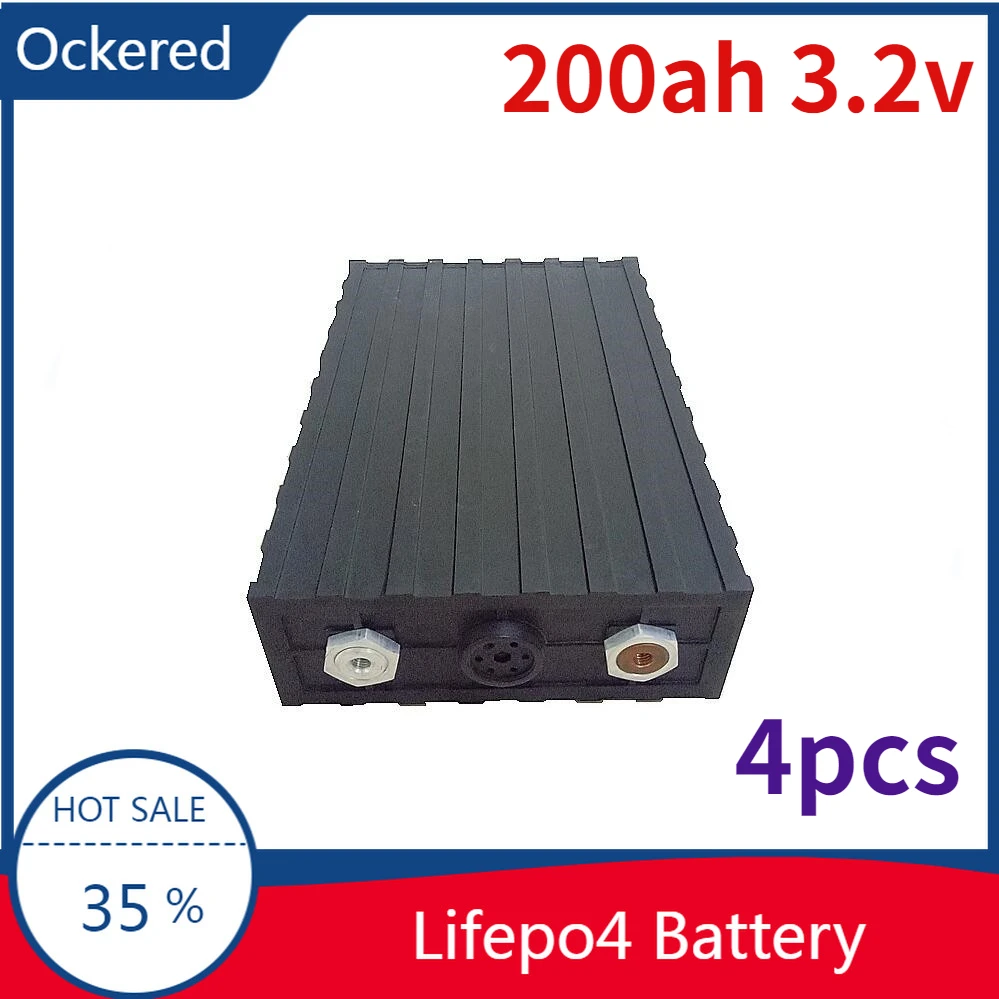 4Pcs New Style Hot Selling B Grade Sinopoly Battery 3.2v 200ah Lifepo4 Batteries Cells for Electric Car RV Energy Storage |