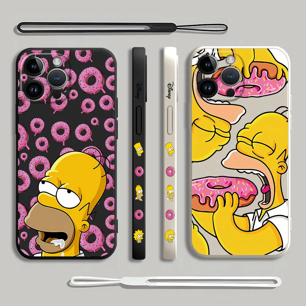 Custodia Per Telefono Disney Funny Cartoon Homer Simpson Per Samsung Galaxy Note 10 Plus 8 9 S10 S8 S9 S10E Note 20 Cover Liquida Quadrata