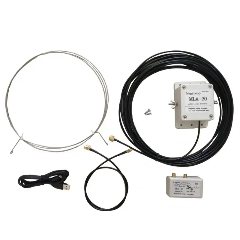 

MLA-30+ plus 0.5-30MHz Ring Active Receive Antenna Low Noise Medium Short Wave SDR Loop Antenna Short Wave Radio Antenna