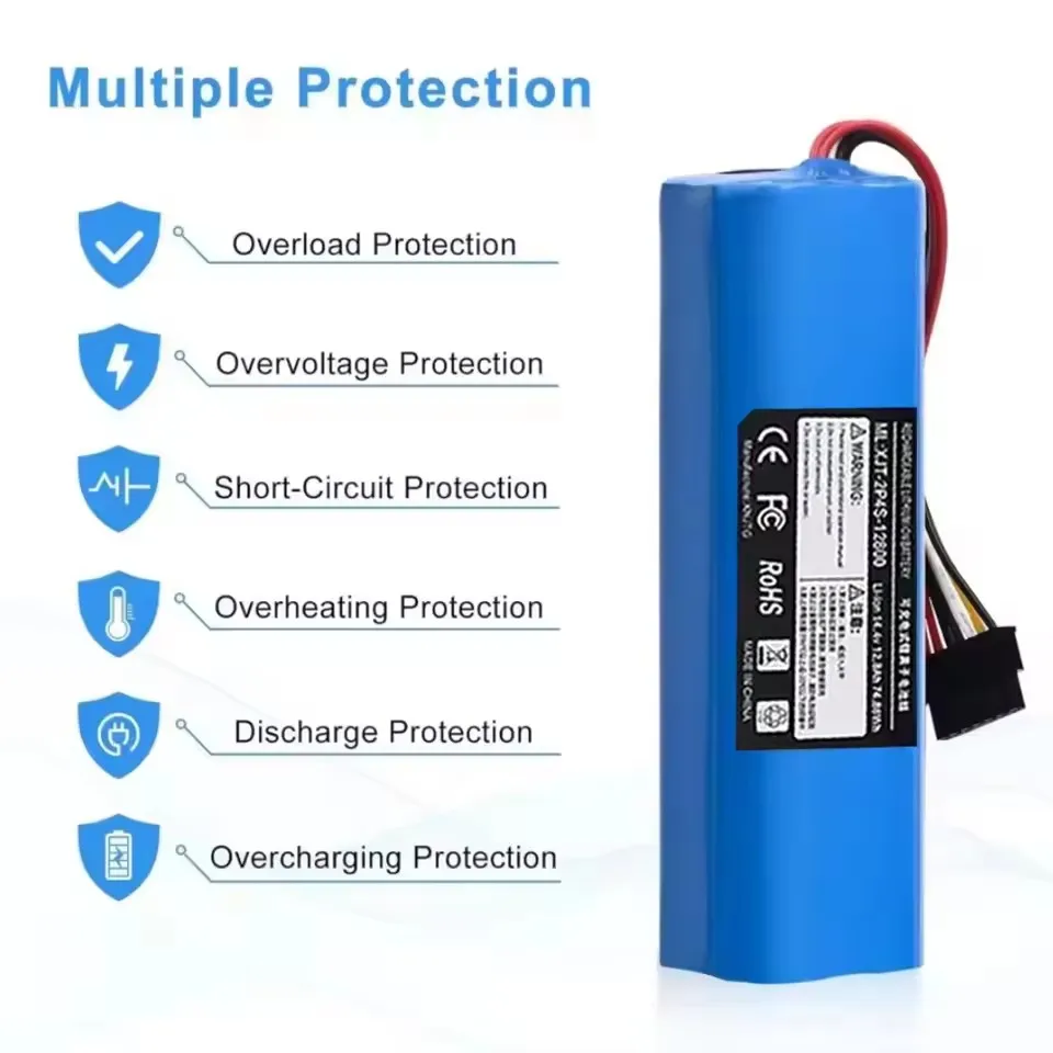 New upgrade 6500mAh Batterie de Remplacement pour Conga 5090, 6090, 6490y, 7090,5490 14.8V Li-ION Batterie Aspirateur Robot 3