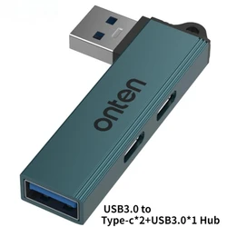 Enhanced Tri - Port USB and Type - C Hub with High - Speed Connectivity (USB to 2 C USB)
