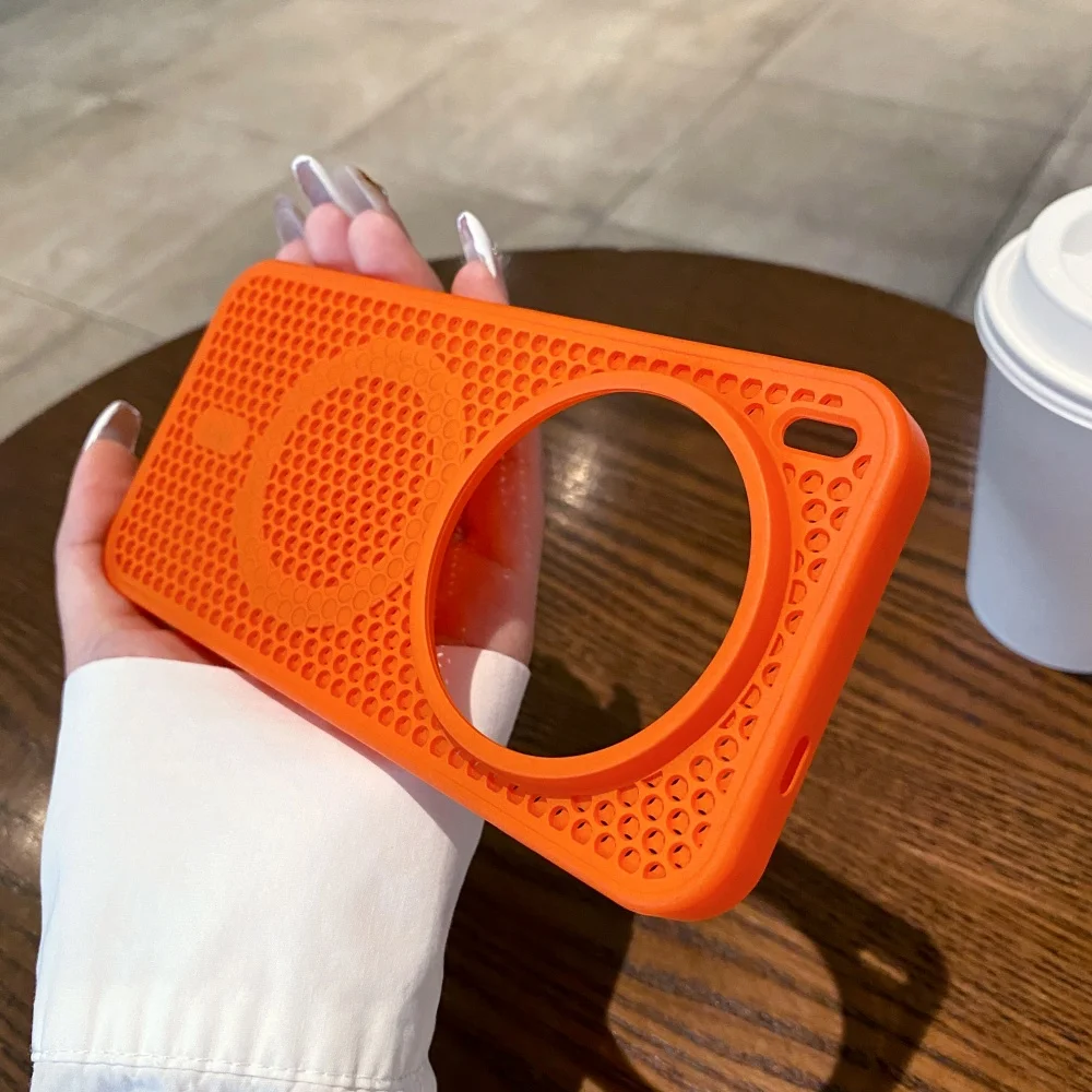 Hollow Out Cooling Heat Dissipation Breathable Mesh Shockproof Phone Case