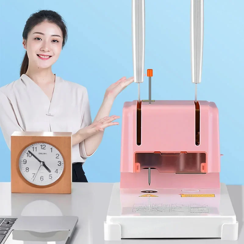 새로운 바우처 바인딩 기계 재무 회계 바우처 핫멜트 호스 원장 파일 자동 리벳 팅 튜브 접착제 바인딩 기계