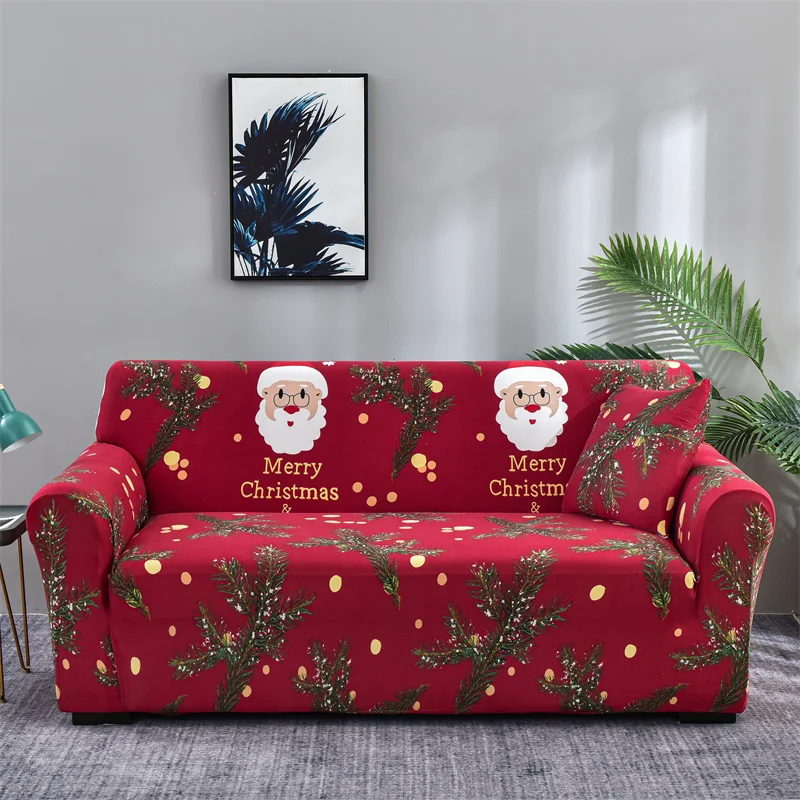 Christmas Sofa Elastic L-Shape Slipcover
