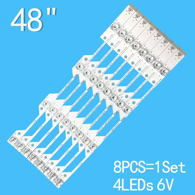 LED Backlight strip for GIC48LB14_3030F2.1_V0.9 4C-LB4804-ZM1 ZM01J L48P1-CUD L48P1S-CF 48P1FS 48P1CFS LVF480ND1L led backlight strip for tcl 48 tv l48p1s cf l48p1 cud b48a858u d48a920c l48e5800a ud 48x700 gic48lb14 3030f2 1 v0 9