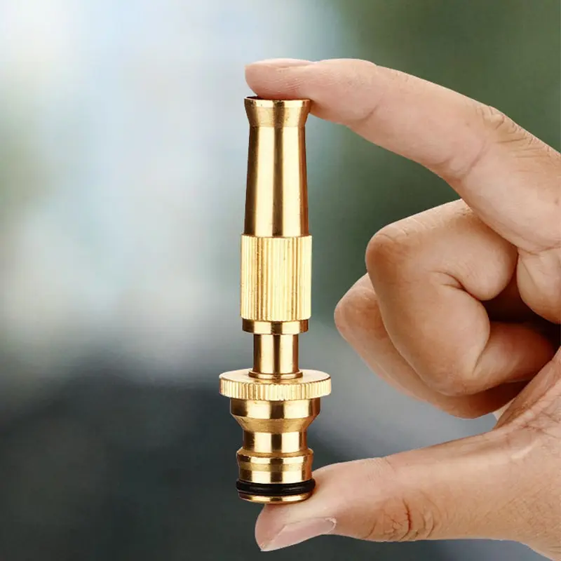 Garden Spray Gun Brass Adjustable Hose Nozzle High Pressure Straight Copper Gun For Car Washing