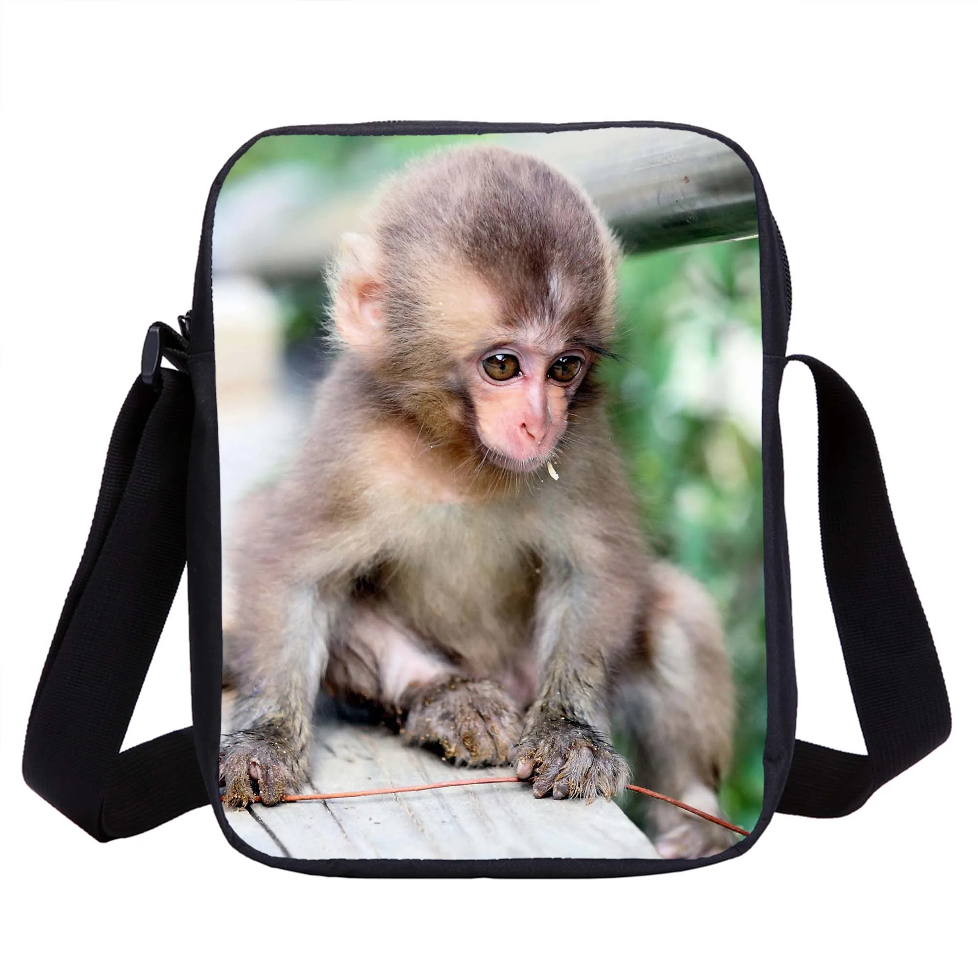 Monkey Messenger Bag Girls Boys Crossbody Bags Cool Animal 3D Print Kids  Shoulder Bags Fashion Travel Coin Purse for Children's